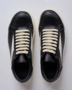Best Rick Owens Runway Vintage Sneaks LCT Leather Black/Milk/Milk