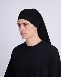 Sale Rick Owens Runway Wig Rag Stretch Cupro Jersey Black