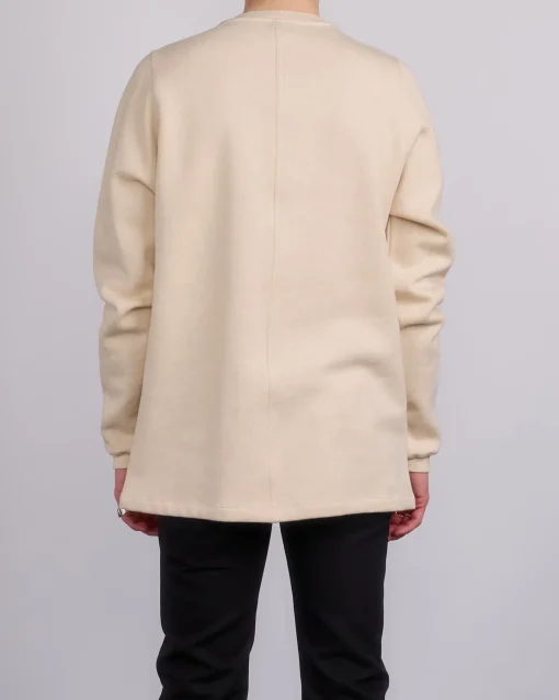 Discount Rick Owens Short Crewneck Brushed Terry Natural