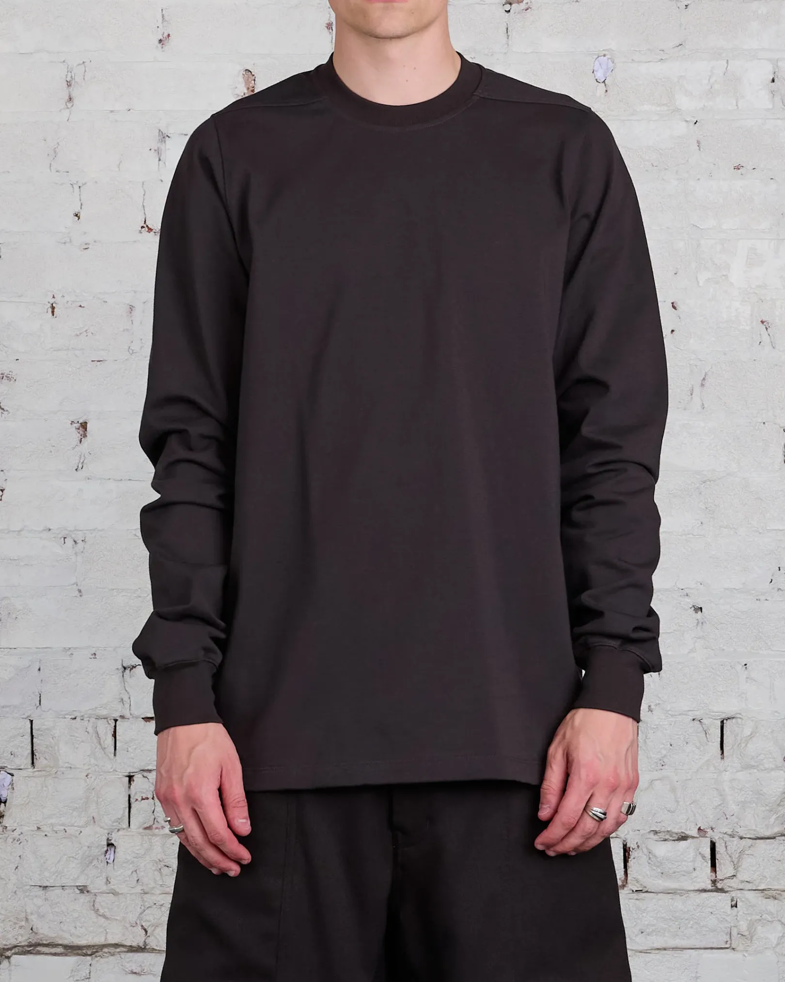 Discount Rick Owens Short Crewneck BA Dark Dust