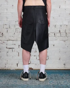 Best Rick Owens Slivered Skirt Siena Calf Leather Black