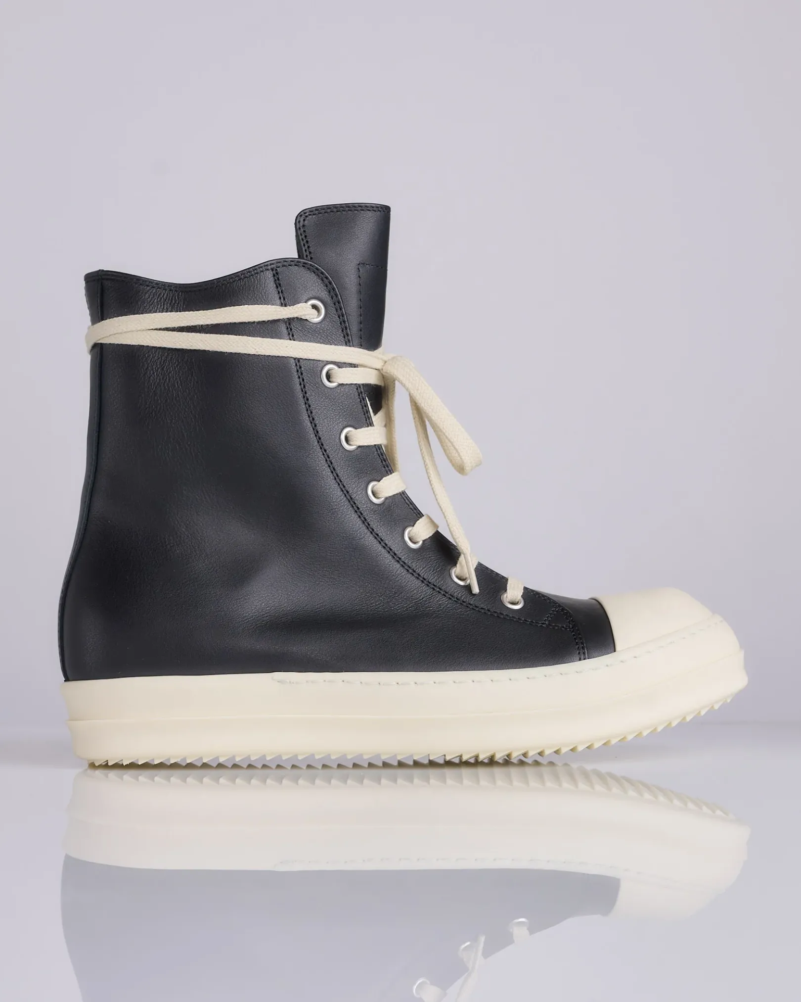 Online Rick Owens Sneakers Hollywood Full Grain Black Milk Milk