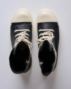 Online Rick Owens Sneakers Hollywood Full Grain Black Milk Milk