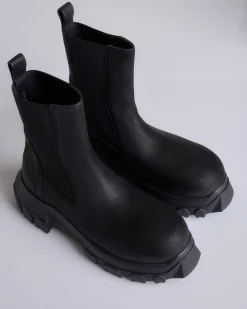 Clearance Rick Owens Tractor Beatle Boot LWN Nubuck Black Black