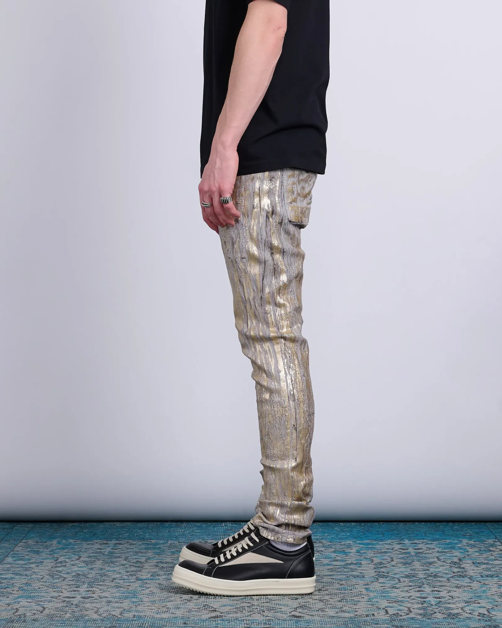 Discount Rick Owens Tyrone Jean Megacrust Denim Gold