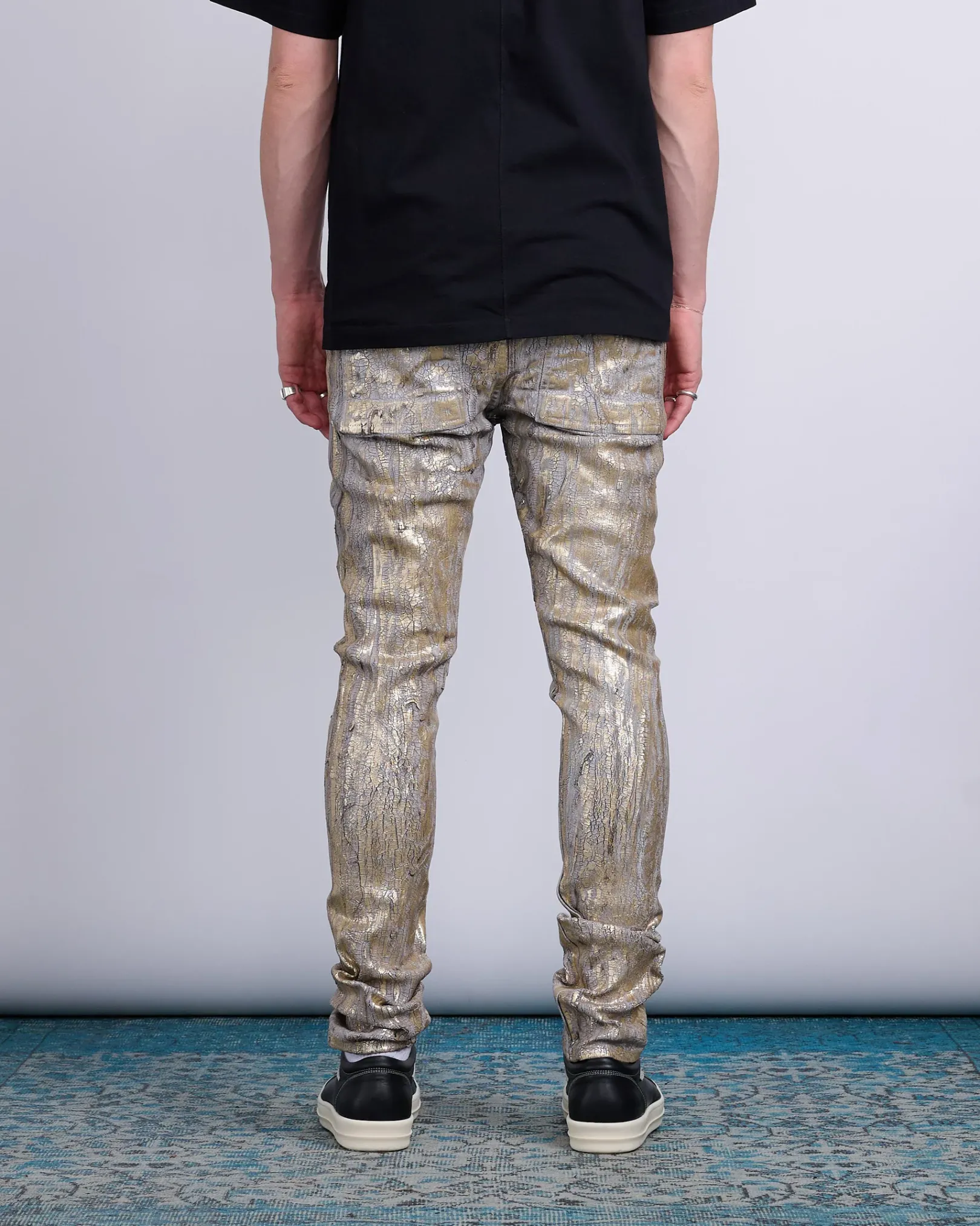 Discount Rick Owens Tyrone Jean Megacrust Denim Gold