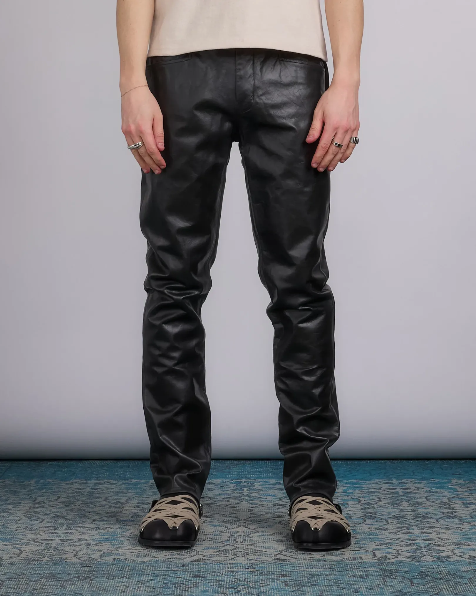 Online Rick Owens Tyrone Jean Tamponato Leather Black
