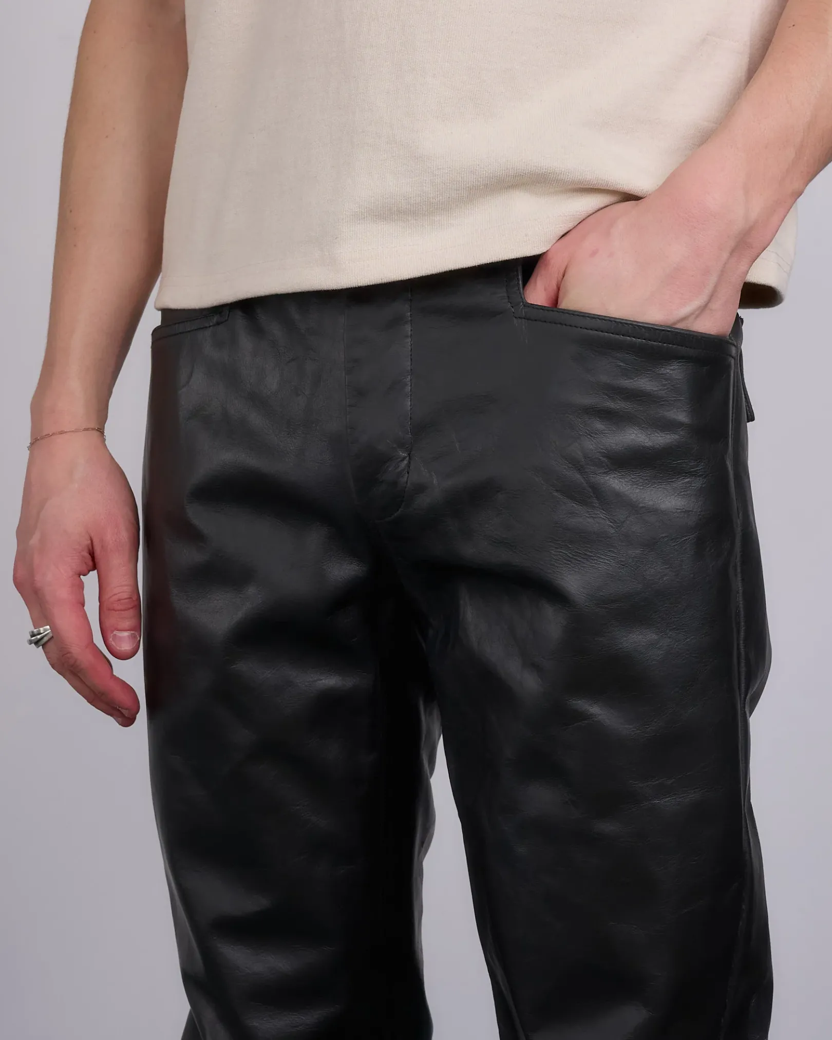 Online Rick Owens Tyrone Jean Tamponato Leather Black