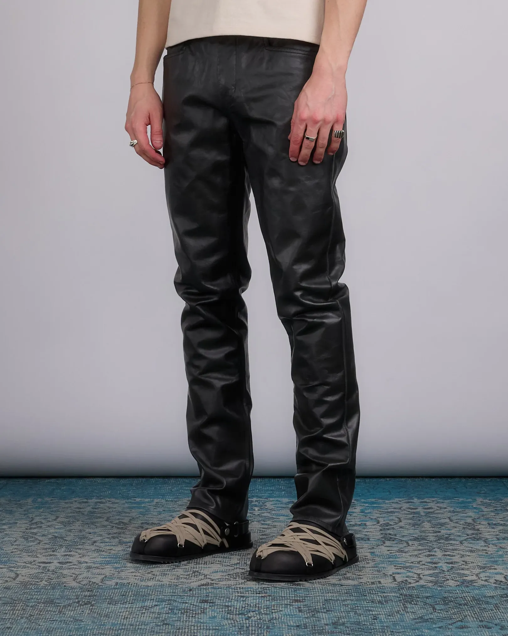 Online Rick Owens Tyrone Jean Tamponato Leather Black