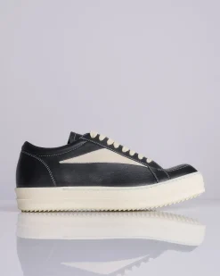 Discount Rick Owens Vintage Sneaker Hollywood Full Grain Black Milk