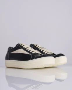 Discount Rick Owens Vintage Sneaker Hollywood Full Grain Black Milk