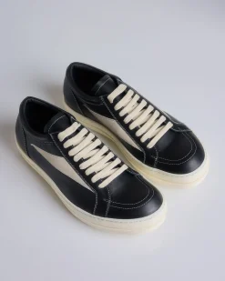 Discount Rick Owens Vintage Sneaker Hollywood Full Grain Black Milk