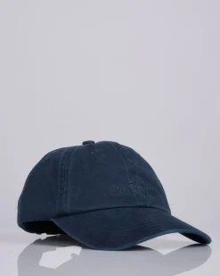 Outlet Stone Island Brushed Gabardine Logo Cap Navy Blue