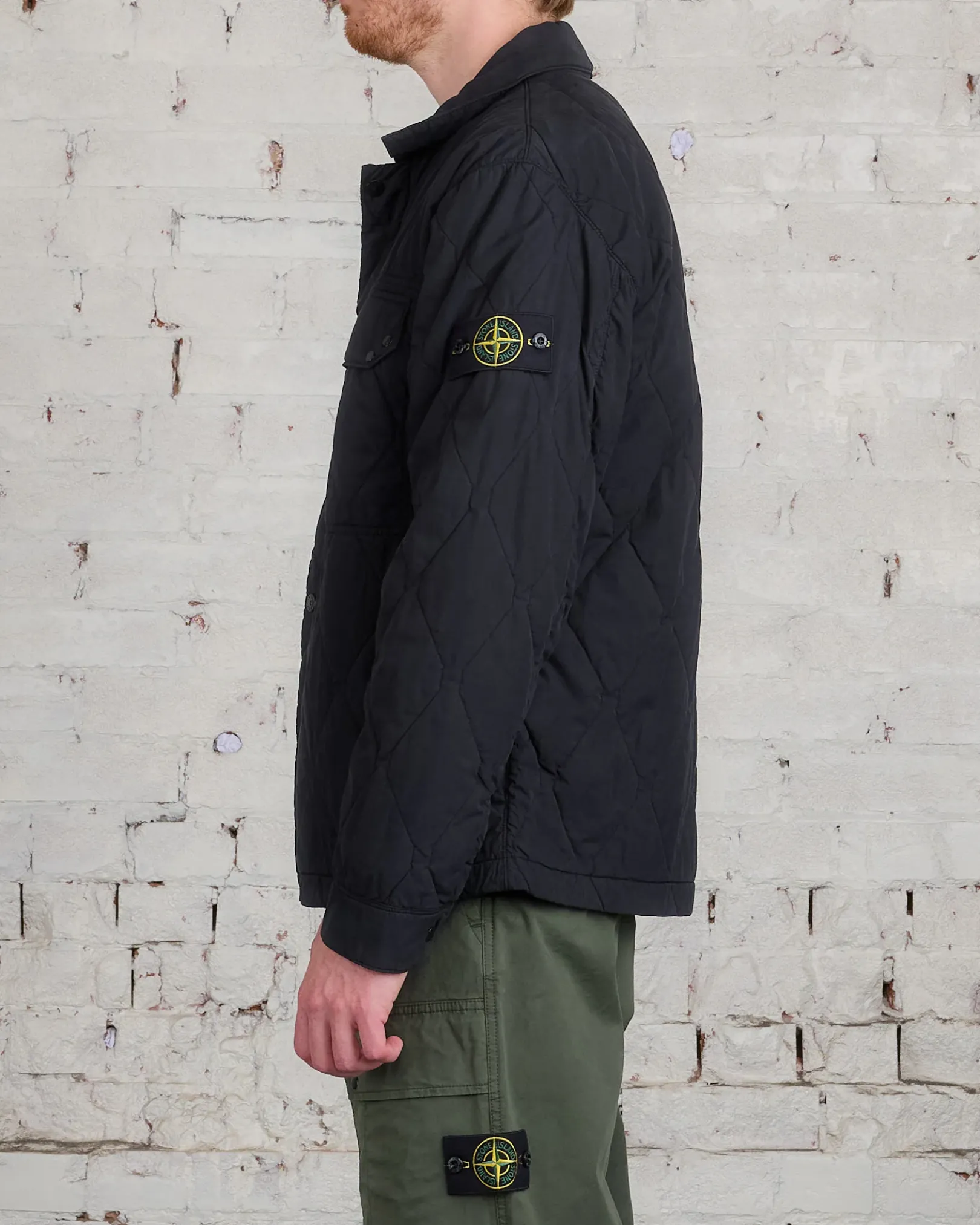 Fashion Stone Island Brushed Tela Jacket Black
