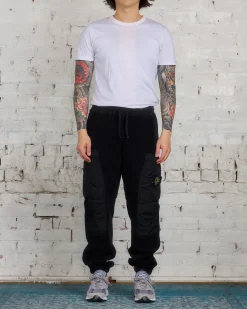 Hot Stone Island Cotton Pile Cargo Pant Black