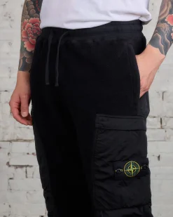 Hot Stone Island Cotton Pile Cargo Pant Black