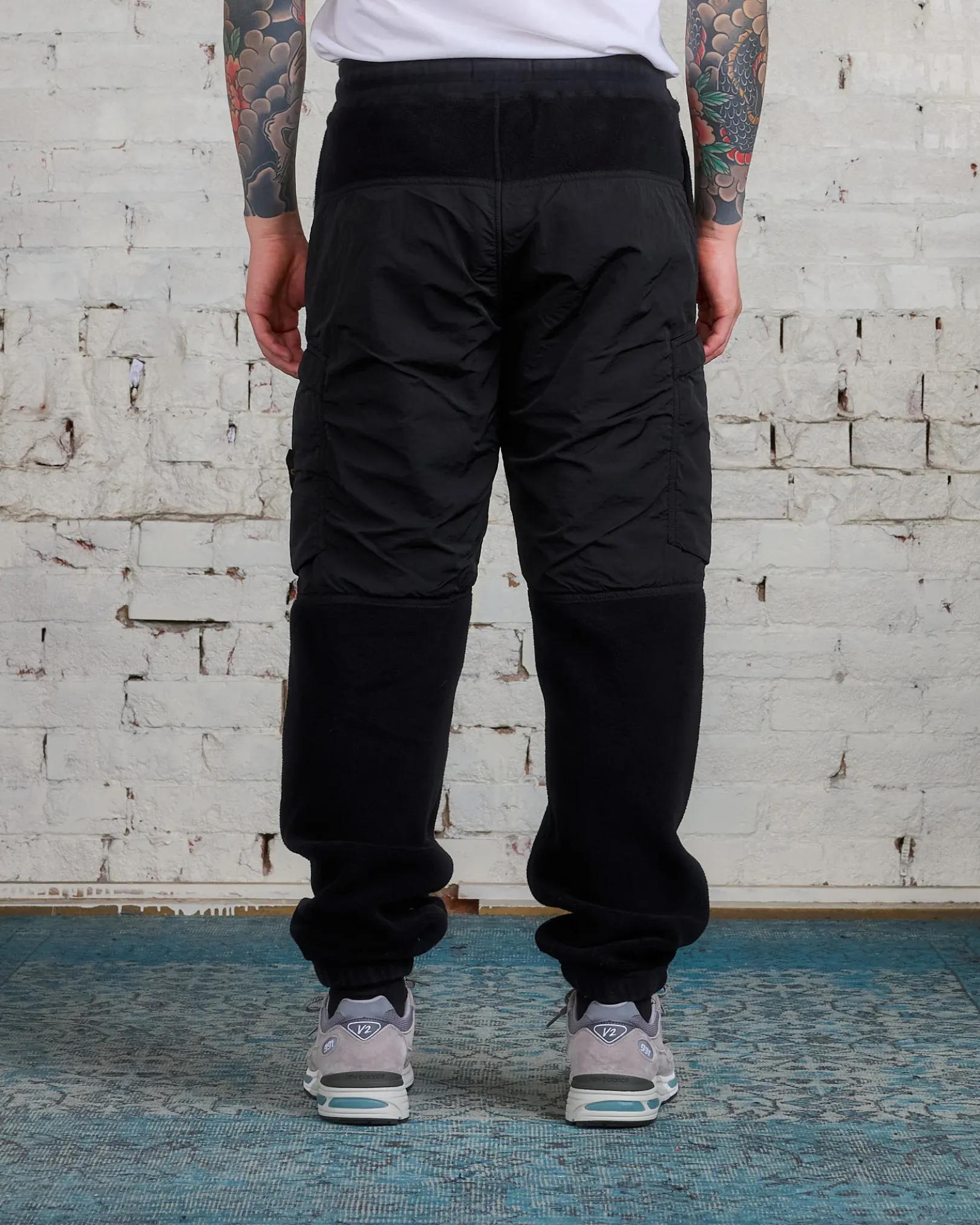 Hot Stone Island Cotton Pile Cargo Pant Black