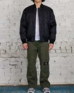 Sale Stone Island Down Deep Wave Bomber Jacket Black