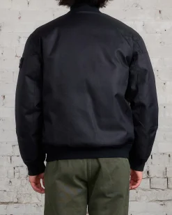 Sale Stone Island Down Deep Wave Bomber Jacket Black