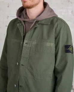 Discount Stone Island GD Cotton Ripstop Overshirt Musk
