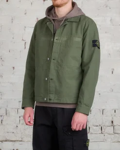 Discount Stone Island GD Cotton Ripstop Overshirt Musk