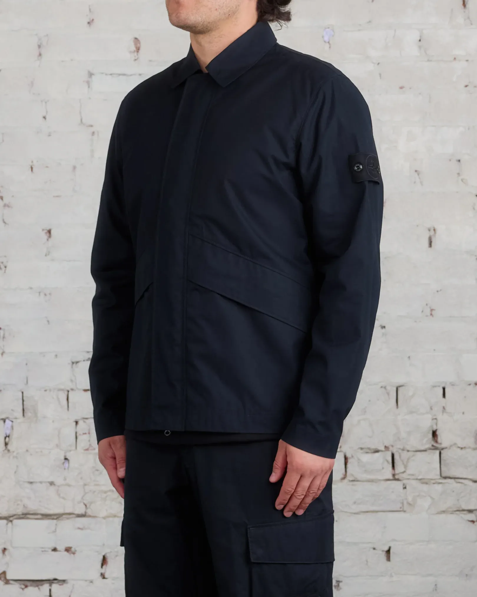 Outlet Stone Island Ghost Piece Ventile Overshirt Black