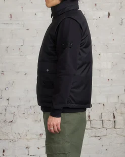 Fashion Stone Island Ghost Piece Merino Twill Cargo Vest Black