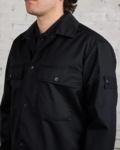 Sale Stone Island Ghost Piece Merino Twill Outershirt Black