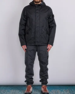 Best Stone Island 3L Membrana Short Parka Jacket Black