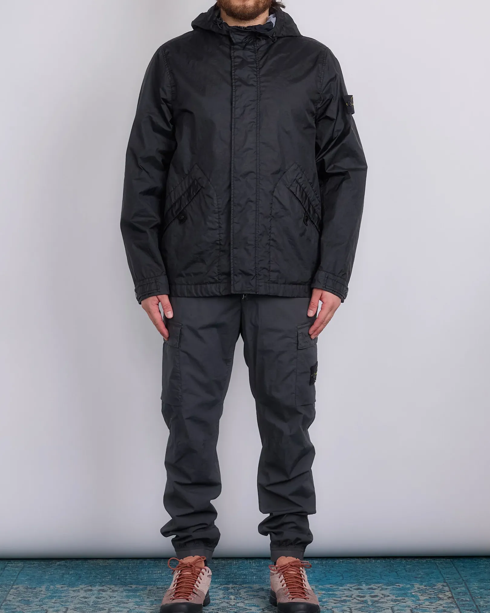 Best Stone Island 3L Membrana Short Parka Jacket Black