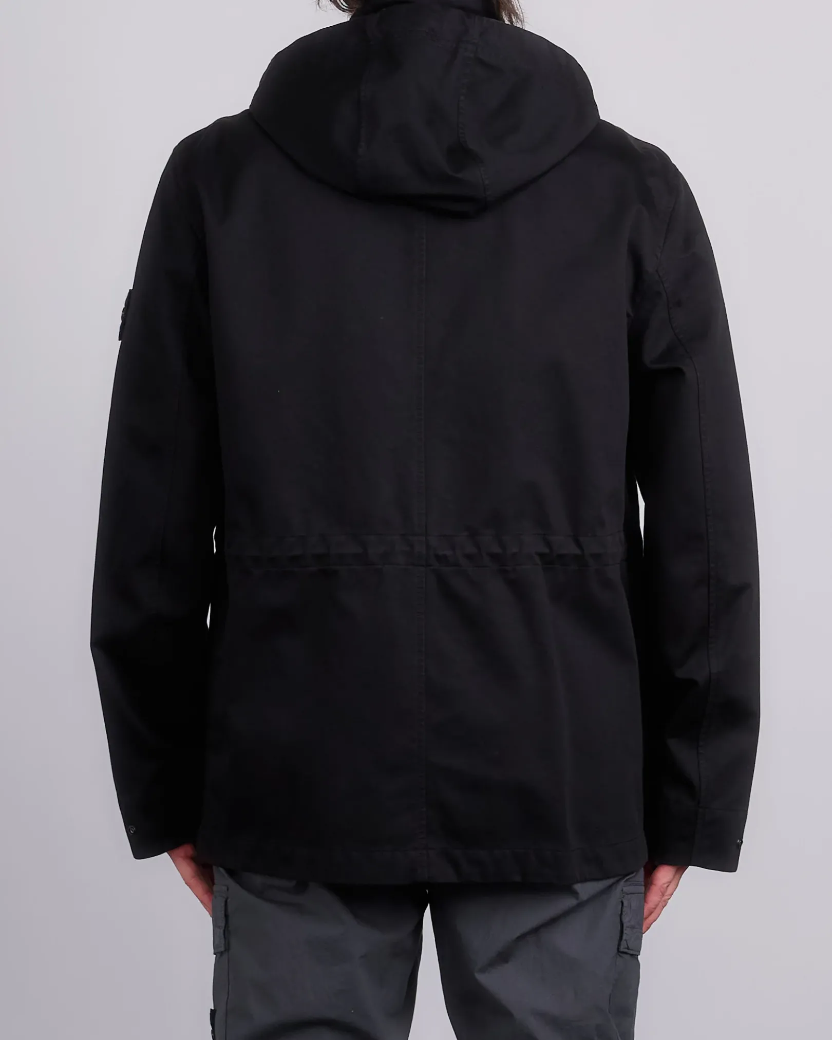 New Stone Island 3L Raso Gromatto Cotton Field Jacket Black