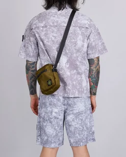 Outlet Stone Island Resin Treated Cordura Cross Body Bag Dark Beige