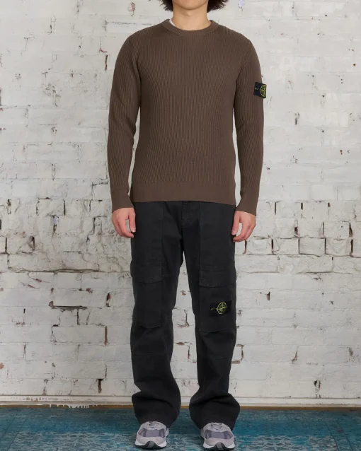 Best Stone Island RWS Full Rib Wool Sweater Walnut