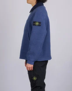 Outlet Stone Island Wool Nylon Gauze Jacket Royal Blue