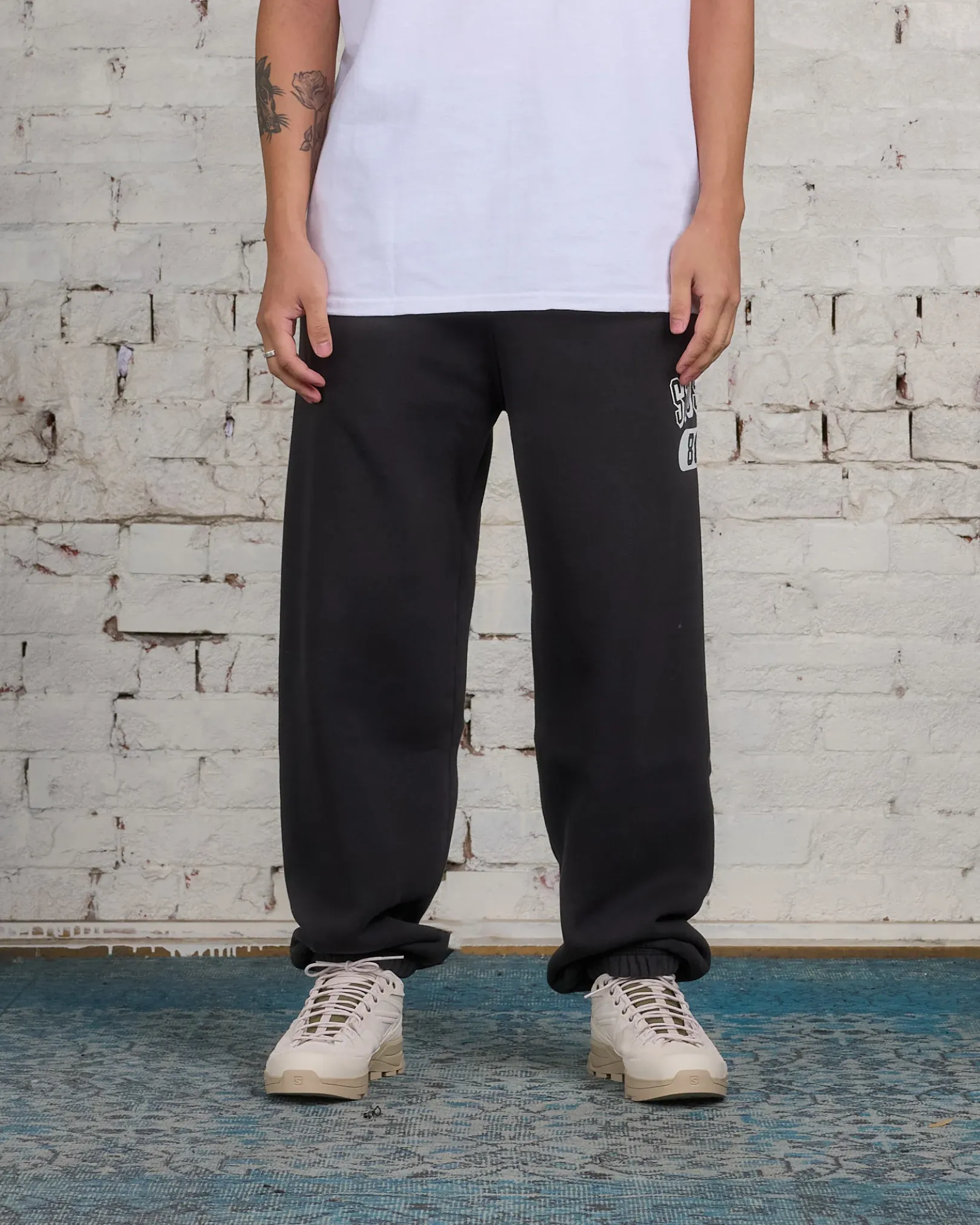 Fashion Stussy 80 Fleece Pant Washed Black