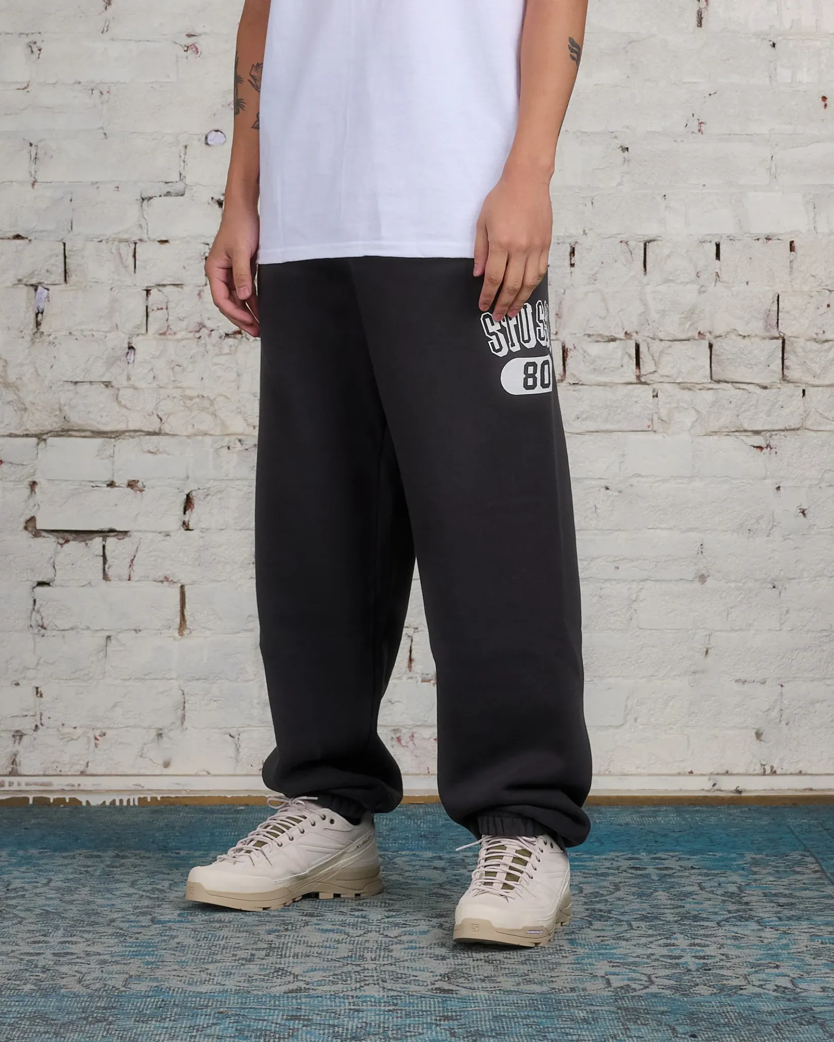 Fashion Stussy 80 Fleece Pant Washed Black