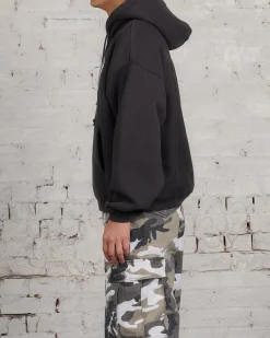 Best Stussy 80 Relaxed Hooded Sweatshirt Washed Black