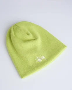 Online Stussy Basic Skullcap Beanie Lime Green