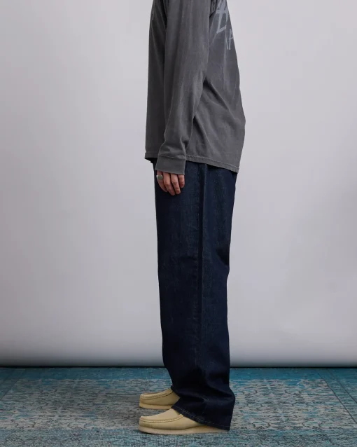 Clearance Stussy Big Ol Jean Denim Rinsed Indigo