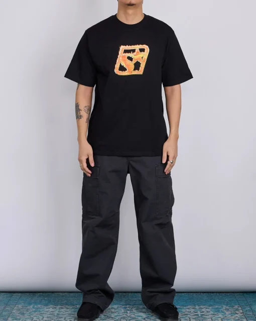 Best Stussy Blaze T-Shirt Black