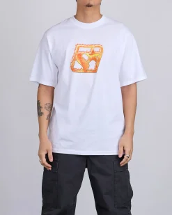 Discount Stussy Blaze T-Shirt White