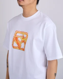Discount Stussy Blaze T-Shirt White
