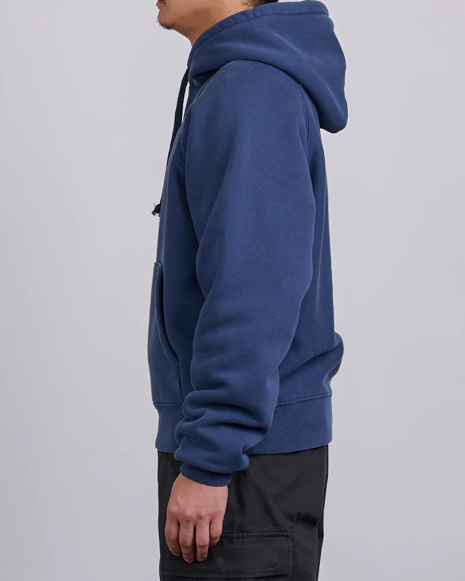 Outlet Stussy Fleece Raglan Hooded Sweatshirt Navy