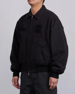 Sale Stussy Flight Bomber Jacket Black