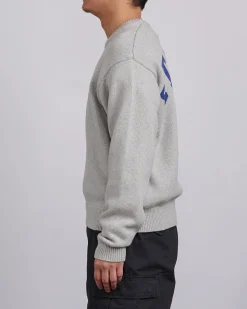 Hot Stussy Handwritten Sweater Heather Grey