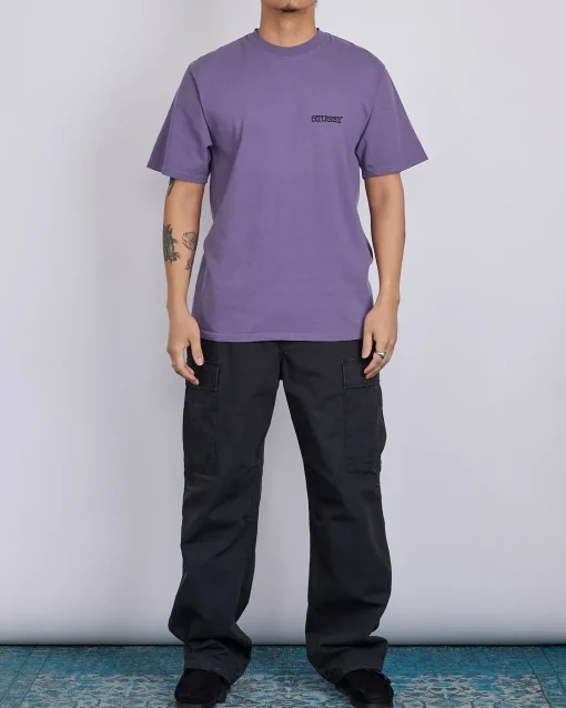 Sale Stussy Jumbo Pigment Dyed T-Shirt Grape