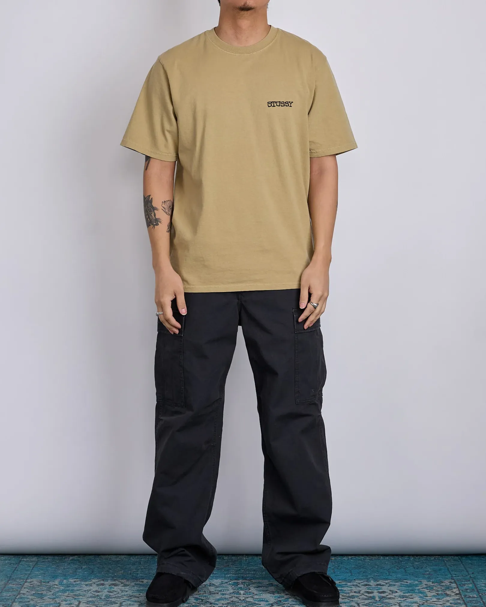 Discount Stussy Jumbo Pigment Dyed T-Shirt Elm