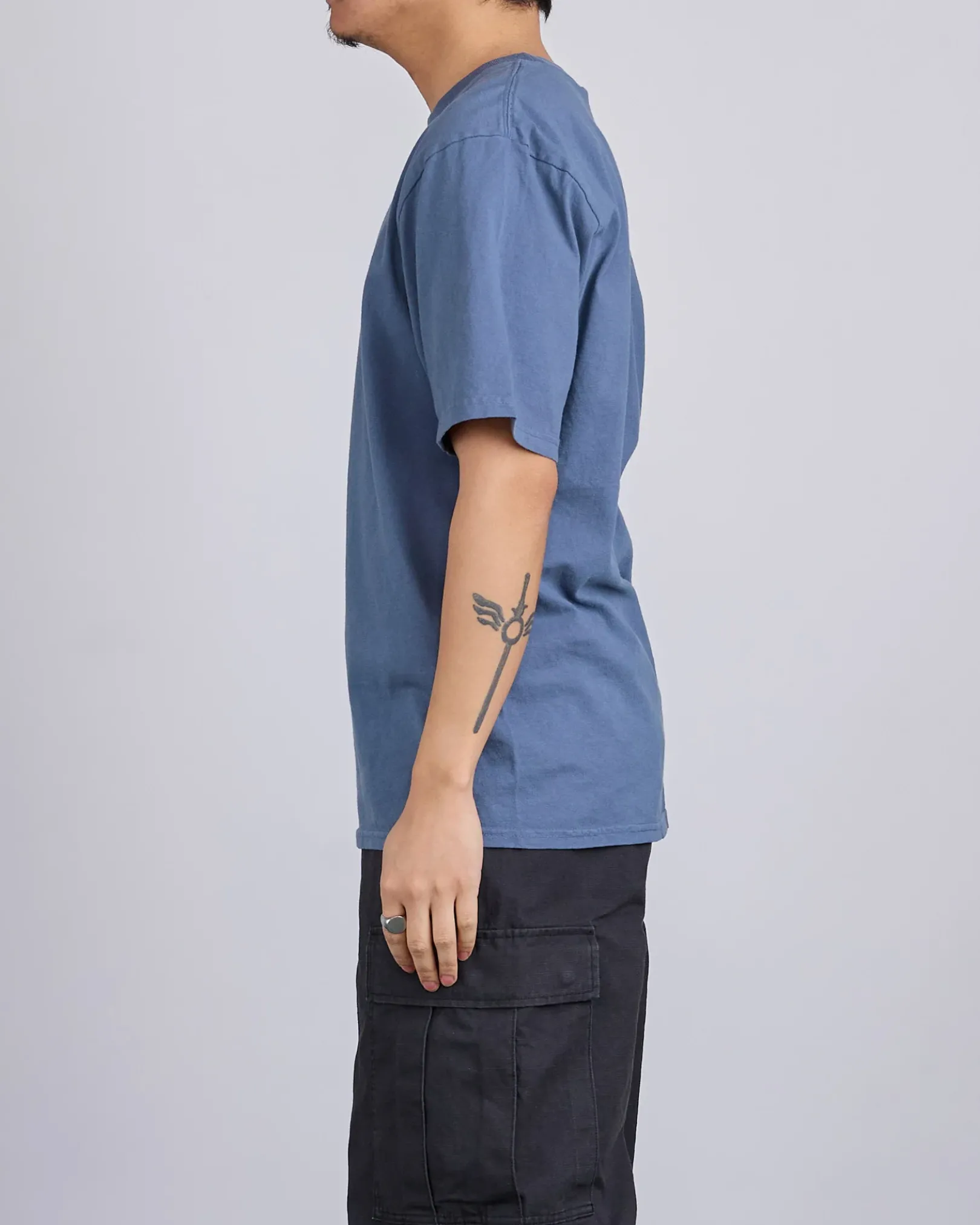 Clearance Stussy Jumbo Pigment Dyed T-Shirt Navy