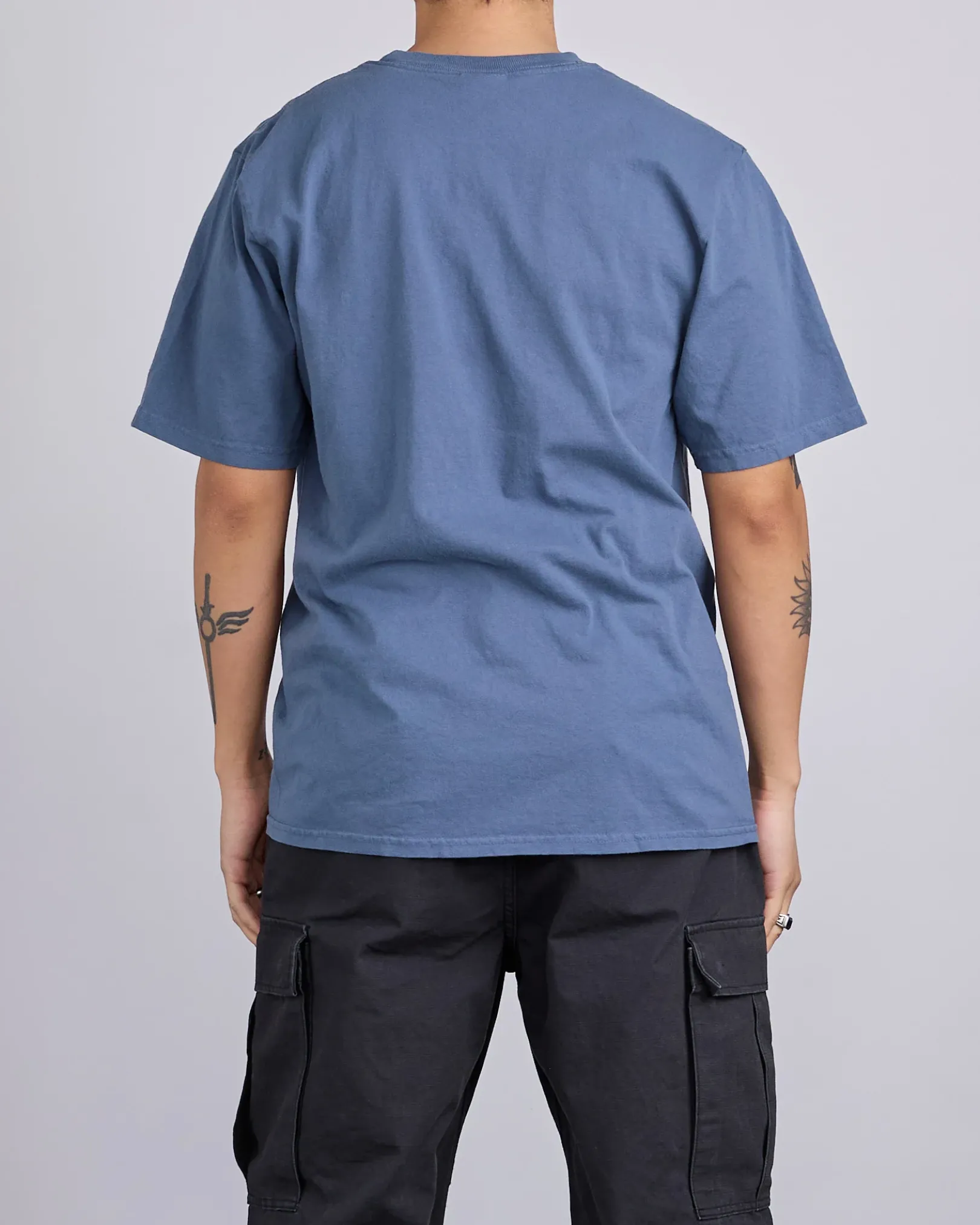 Clearance Stussy Jumbo Pigment Dyed T-Shirt Navy