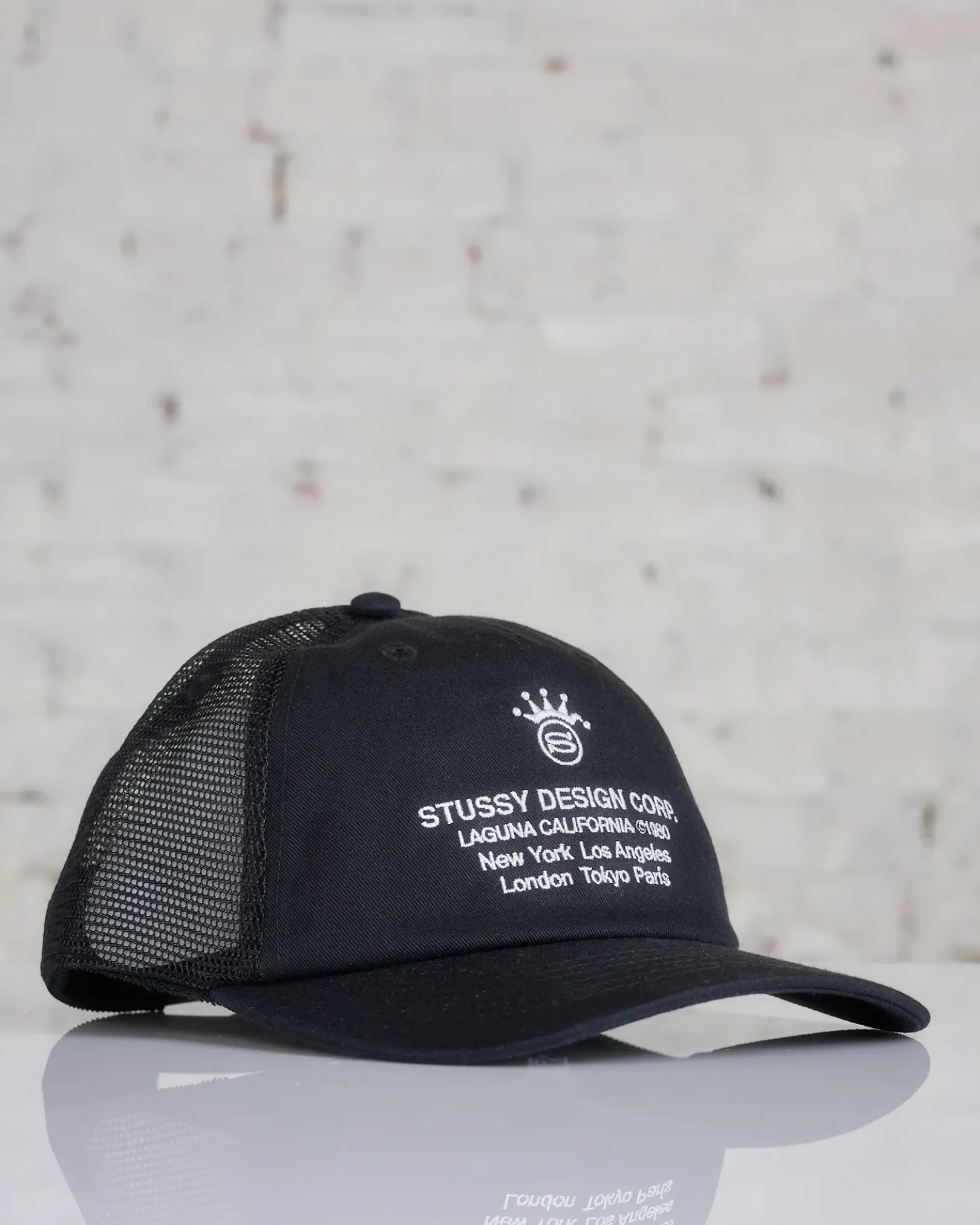 Best Stussy LP Design Corp Trucker Cap Black